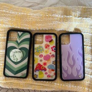 Set of 3 wildflower iPhone 11 cases